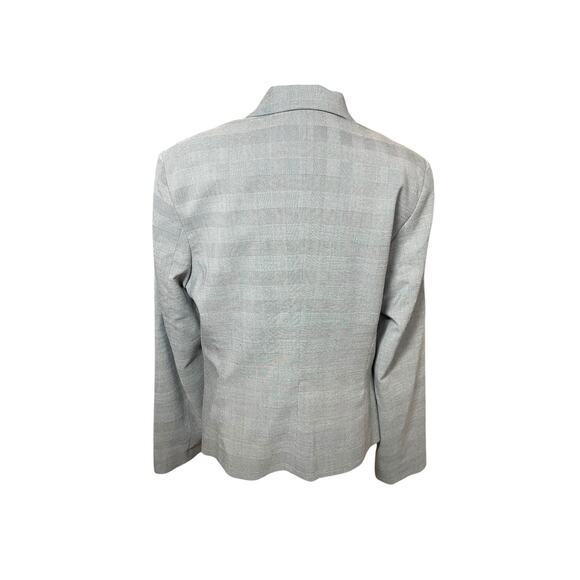 Calvin Klein Women's Career Blazer Size 10 Houndstooth Plaid‎ Black White Jacket - Picture 5 of 11
